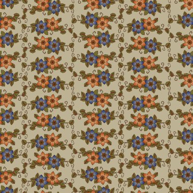 Japon Vine Buket Vektörü Kusursuz Desen