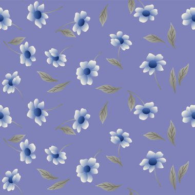 Japon Romantik Çiçek Yaprak Sonbahar Vektörü Kusursuz Desen