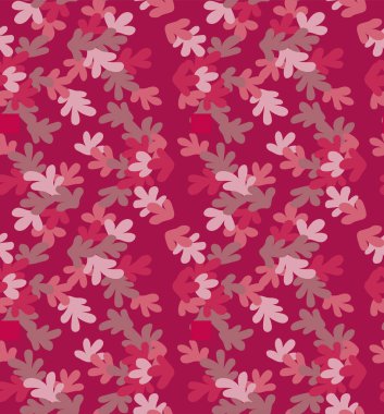 Japanese Overlap Wild Leaf Vector Seamless Pattern