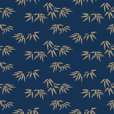 Japon Bambu Yaprak Vektörü Kusursuz Desen