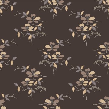 Japon Klasik Yaprak Yaprağı Vektörü Kusursuz Desen