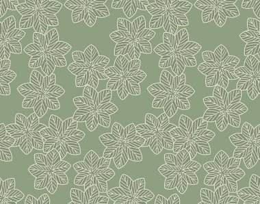 Japon Vahşi Yaprak Çizgisi Vektörü Kusursuz Desen