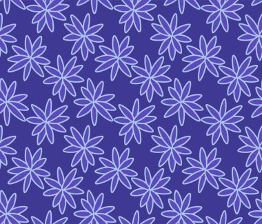 Japon Star Petal Çiçek Vektörü Kusursuz Desen