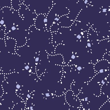 Japon Çiçek Nokta Çizgisi Vektörü Kusursuz Desen