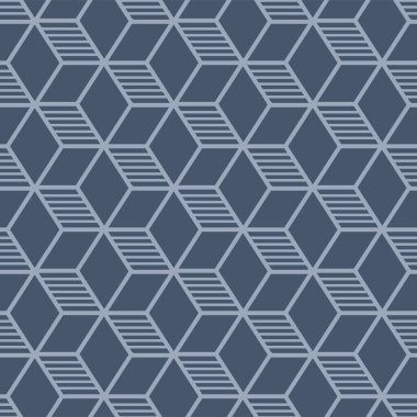 Japon Küp Hattı Ağ Vektörü Kusursuz Desen