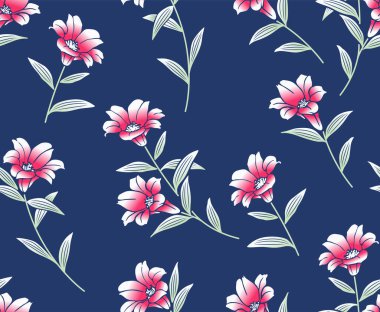 Japon Vahşi Buket Vektörü Kusursuz Desen