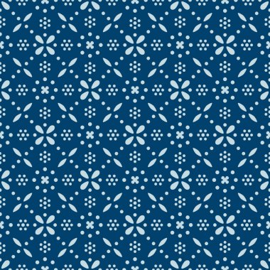 Japon Çiçeği Elmas Mozaik Vektörü Kusursuz Desen