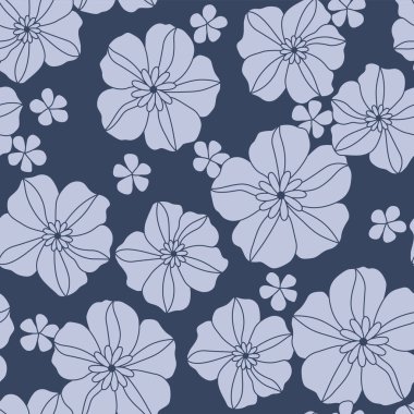 Japon Güzel Çiçek Sonbahar Vektörü Kusursuz Desen