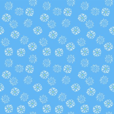 Japon Havai fişek Çiçek Vektörü Kusursuz Desen