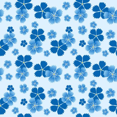 Japon Kiraz Çiçeği Sonbahar Vektörü Kusursuz Desen