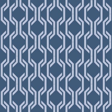 Japon Altıgen Zincir Çizgili Vektör Kusursuz Desen