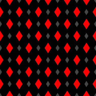 Japon Kırmızı Siyah Elmas Vektörü Kusursuz Desen