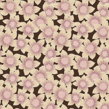 Japon Çiçek Sonbahar Vektörü Kusursuz Desen