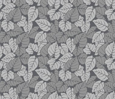 Japanese Overlap Wild Leaf Vector Seamless Pattern