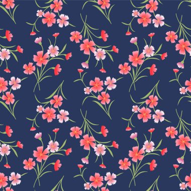 Japon Renkli Buket Vektörü Kusursuz Desen