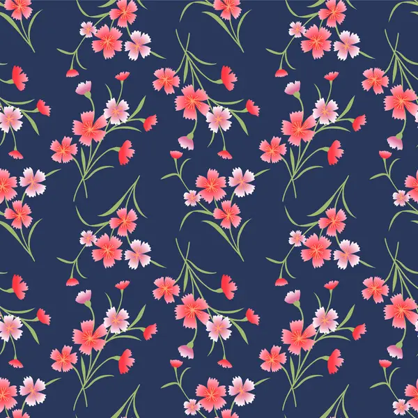 Japon Renkli Buket Vektörü Kusursuz Desen