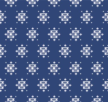 Japon Kare Motif Vektörü Kusursuz Desen