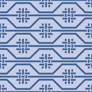 Japon Zigzag Altıgen Dokuma Vektörü Kusursuz Desen