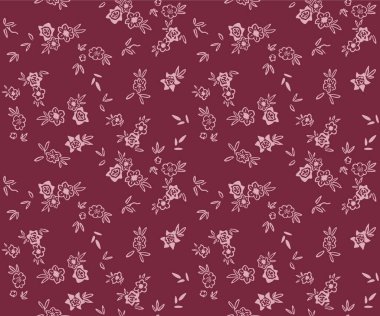 Japon Güzel Çiçek Şubesi Vektörü Kusursuz Desen