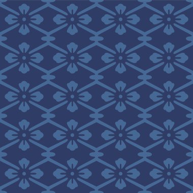 Japon Çiçeği Elmas Vektörü Kusursuz Desen