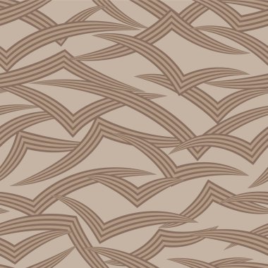 Japon Okyanusu Dalga Çizgisi Vektörü Kusursuz Desen