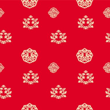 Japon Yaprak Şubesi Motif Vektörü Kusursuz Desen