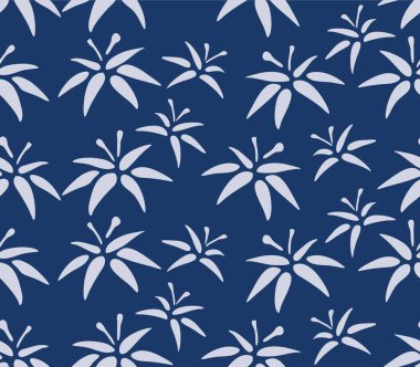 Japon Şirin Yaprak Çalı Vektörü Kusursuz Desen