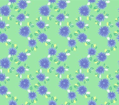 Japon Yumuşak Çiçek Yaprak Vektörü Kusursuz Desen