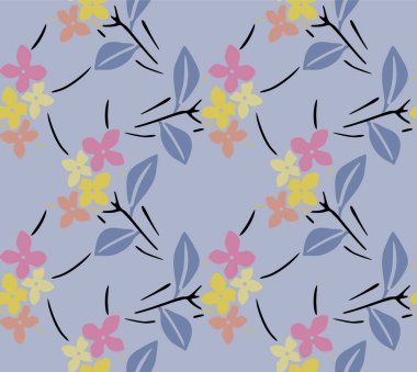 Japon Güzel Buket Vektörü Kusursuz Desen