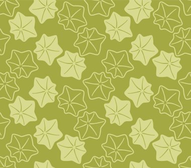 Japon Yuvarlak Yaprak Vektörü Kusursuz Desen