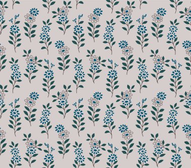 Japon Güzel Çiçek Yaprak Vektörü Kusursuz Desen