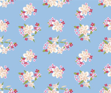 Japon Güzel Buket Vektörü Kusursuz Desen