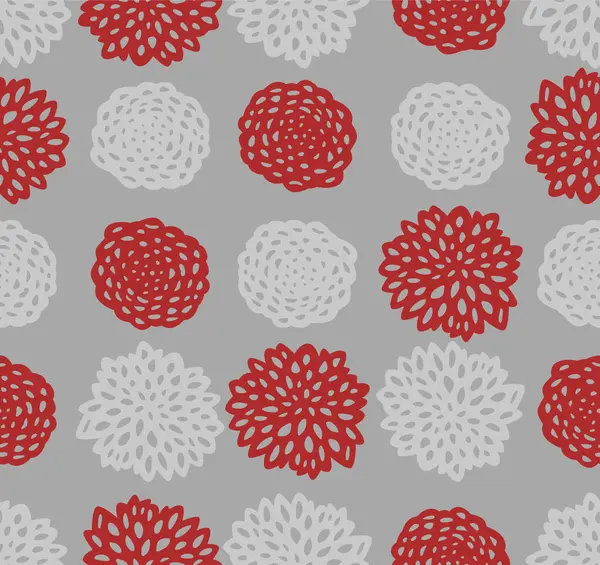 Japon Güzel Çiçek Vektörü Kusursuz Desen