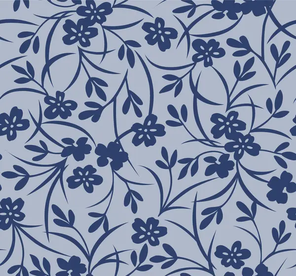 Japanese Pretty Garden Flower Vector Seamless Pattern