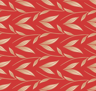 Japon kıvrımlı Yaprak Vektörü Kusursuz Desen