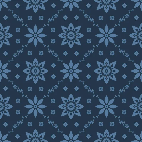 Japon Yıldız Çiçeği Motif Vektörü Kusursuz Desen