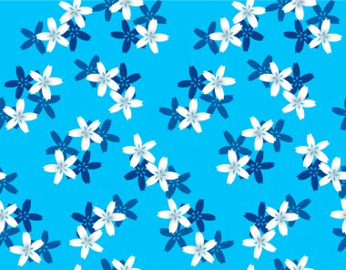 Japon Yıldız Çiçeği Sonbahar Vektörü Kusursuz Desen