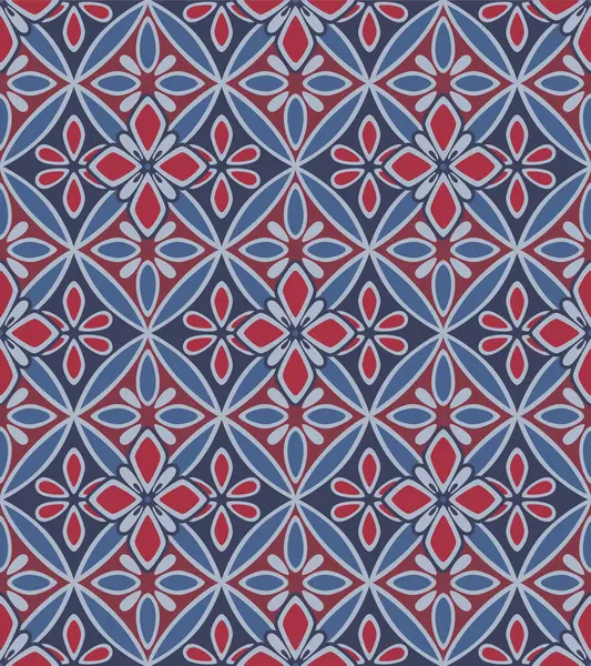 Japon Çiçeği Elmas Mozaik Vektörü Kusursuz Desen