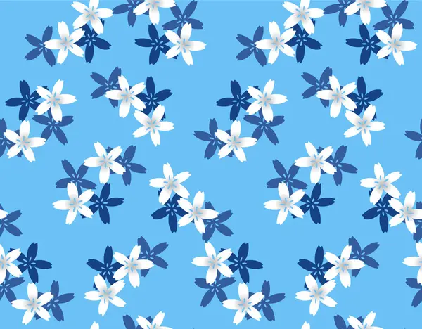 Japon Yıldız Çiçeği Sonbahar Vektörü Kusursuz Desen