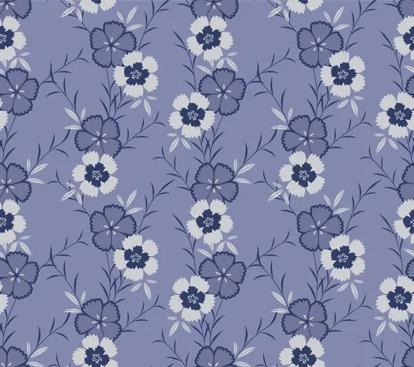 Japon Klasik Çiçek Sonbahar Vektörü Kusursuz Desen