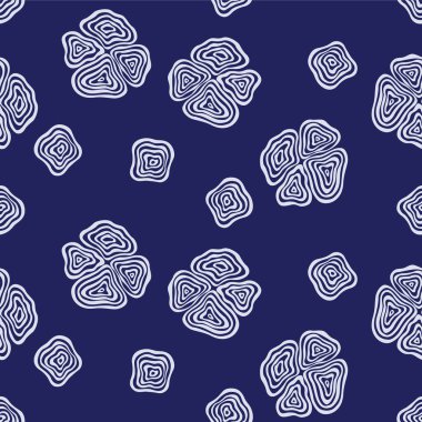  Japon Kıvrım Çizgisi Çiçek Vektörü Kusursuz Desen