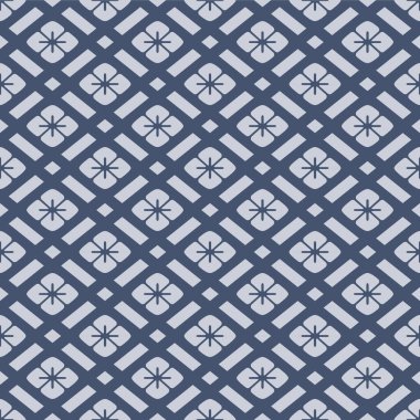 Japon Çiçeği Elmas Vektörü Kusursuz Desen