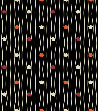 Japon Çiçeği Girdabı Zigzag Çizgi Vektörü Kusursuz Desen