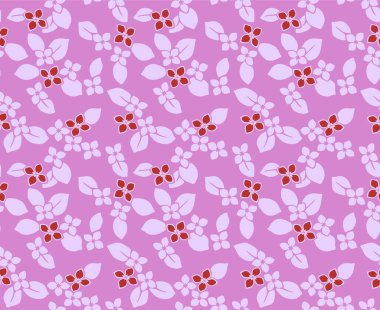 Japon Şirin Çiçek Sonbahar Vektörü Kusursuz Desen