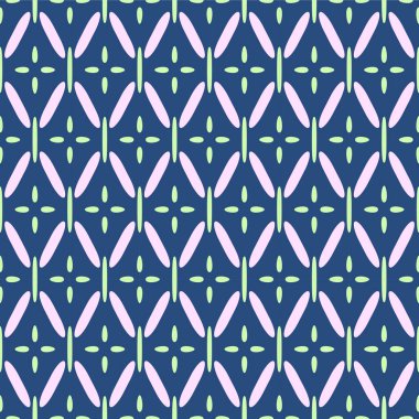 Japon Curl Zigzag Ağ Vektörü Kusursuz Desen