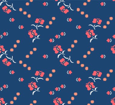 Japon Kelebek Çiçeği Motif Vektörü Kusursuz Desen