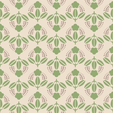 Japon Çiçek Yaprağı Motif Vektörü Kusursuz Desen