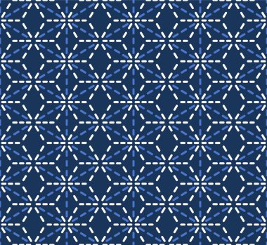 Japon Altıgen Hattı Ağ Vektörü Kusursuz Desen