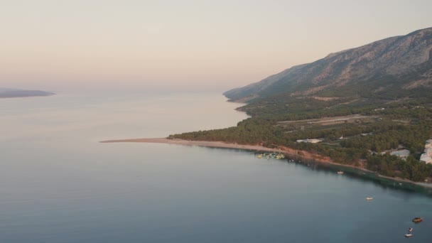 Famous Golden Horn Beach Croatia Island Brac — Stock Video