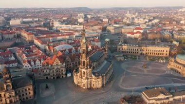 Dresden şehir merkezinin yukarıdan görüntüsü